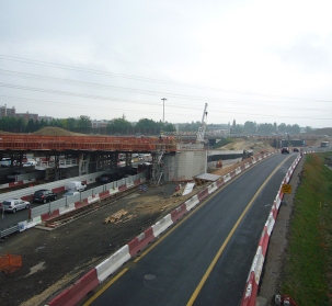 A15 motorway / RN 184 highway interchange 